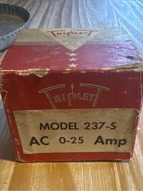 Triplett 237-S AC Panel Meter Ammeter 0-25 Amp Current Range